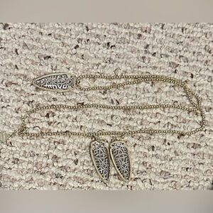 Kendra Scott Sienna Arrowhead Two tone Necklace & Earring Set